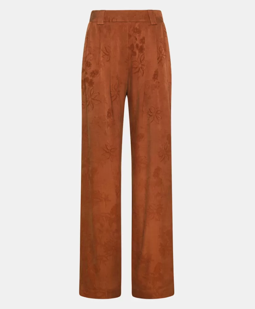 PANTALONI LANZAROTE BIS IN LYONCEL VISCOSA JACQUARD--Momoni Online