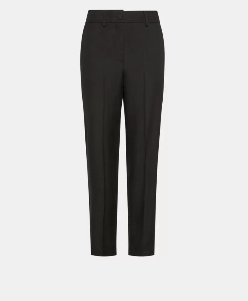 PANTALONI MATTHIEU IN TWILL DI LANA VISCOSA --Momoni Outlet