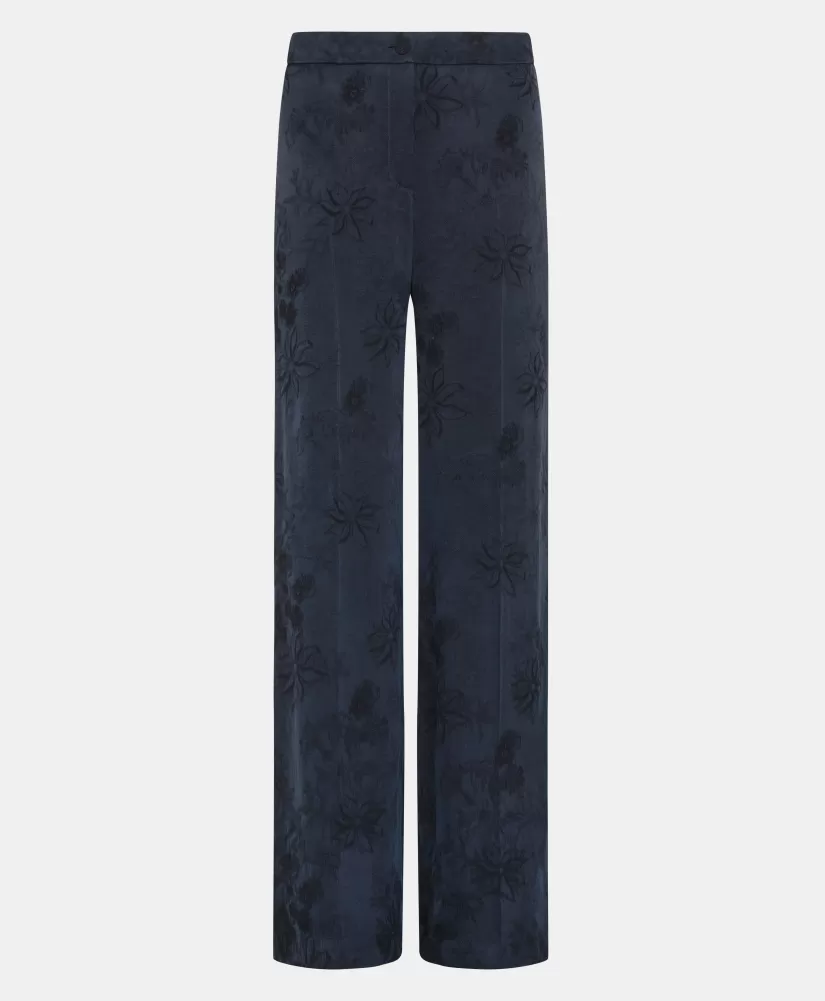 PANTALONI MISAKI IN LYONCEL VISCOSA JACQUARD--Momoni Store