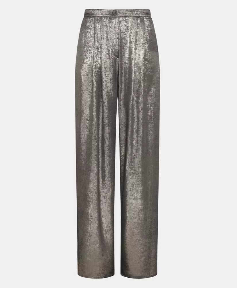 PANTALONI PATRICE IN LAMINATO FLUIDO --Momoni Cheap