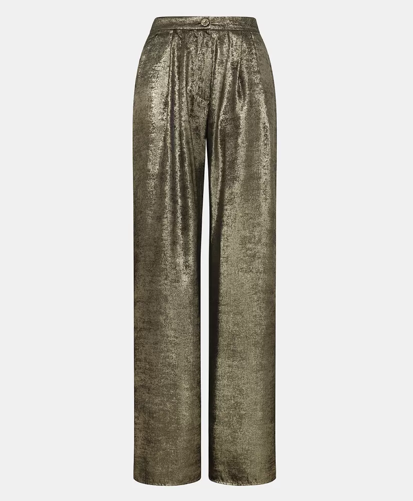 PANTALONI PATRICE IN LAMINATO FLUIDO -ORO SCURO-Momoni Flash Sale