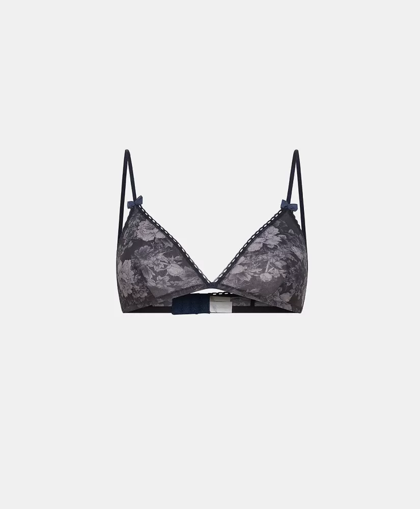 REGGISENO AMETHIST IN NYLON STAMPATO-BLU/BLU NOTTE-Momoni Online