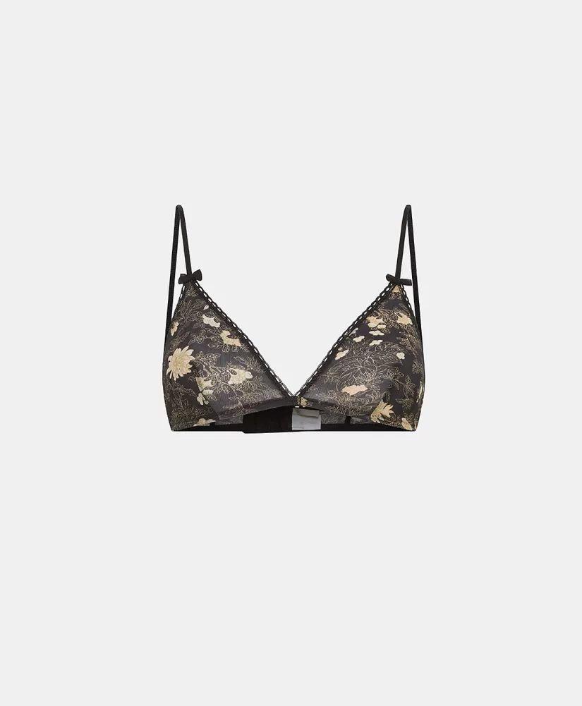 REGGISENO AMETHIST IN NYLON STAMPATO-NERO/ROSA CIPRIA-Momoni Store