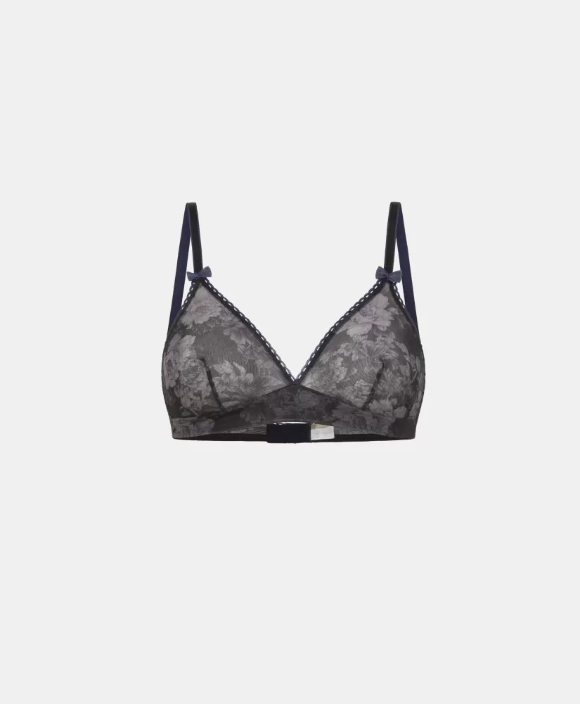 REGGISENO TUTU IN NYLON STAMPATO-BLU/BLU NOTTE-Momoni New