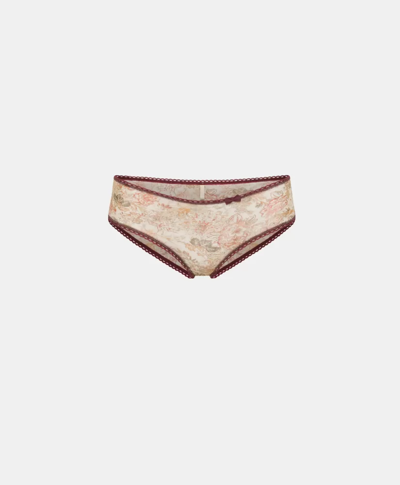 SLIP AMACA IN NYLON STAMPATO-MULTICOLORE ROSA-Momoni New