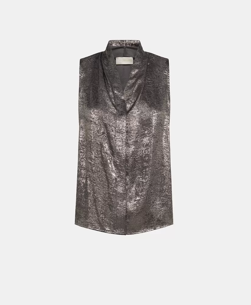 TOP KIRI IN LAMINATO FLUIDO --Momoni Shop