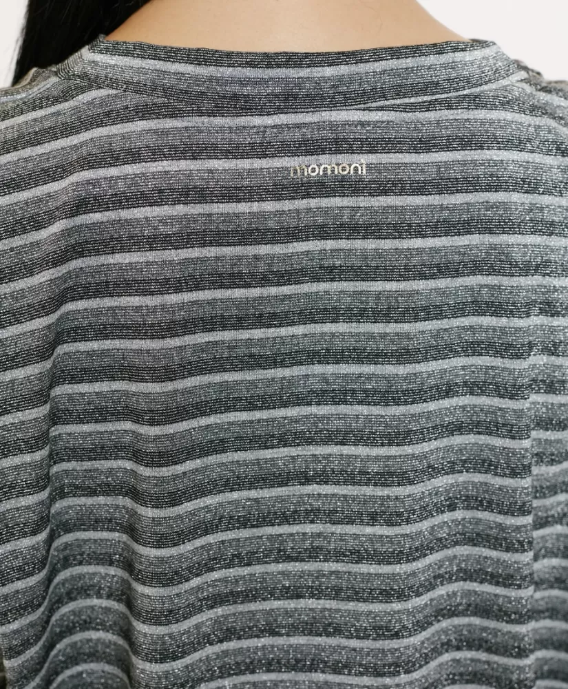 TSHIRT ENNA IN JERSEY LUREX -GRIGIO MULTICOLORE-Momoni Sale