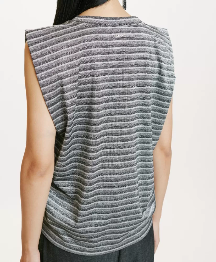 TSHIRT ENNA IN JERSEY LUREX -GRIGIO MULTICOLORE-Momoni Sale