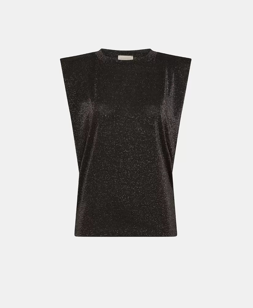 TSHIRT ENNA IN JERSEY LUREX -GRIGIO CARBONE-Momoni Hot