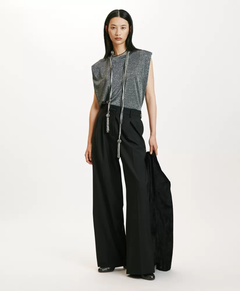TSHIRT ENNA IN JERSEY LUREX -GRIGIO SCURO-Momoni Best Sale