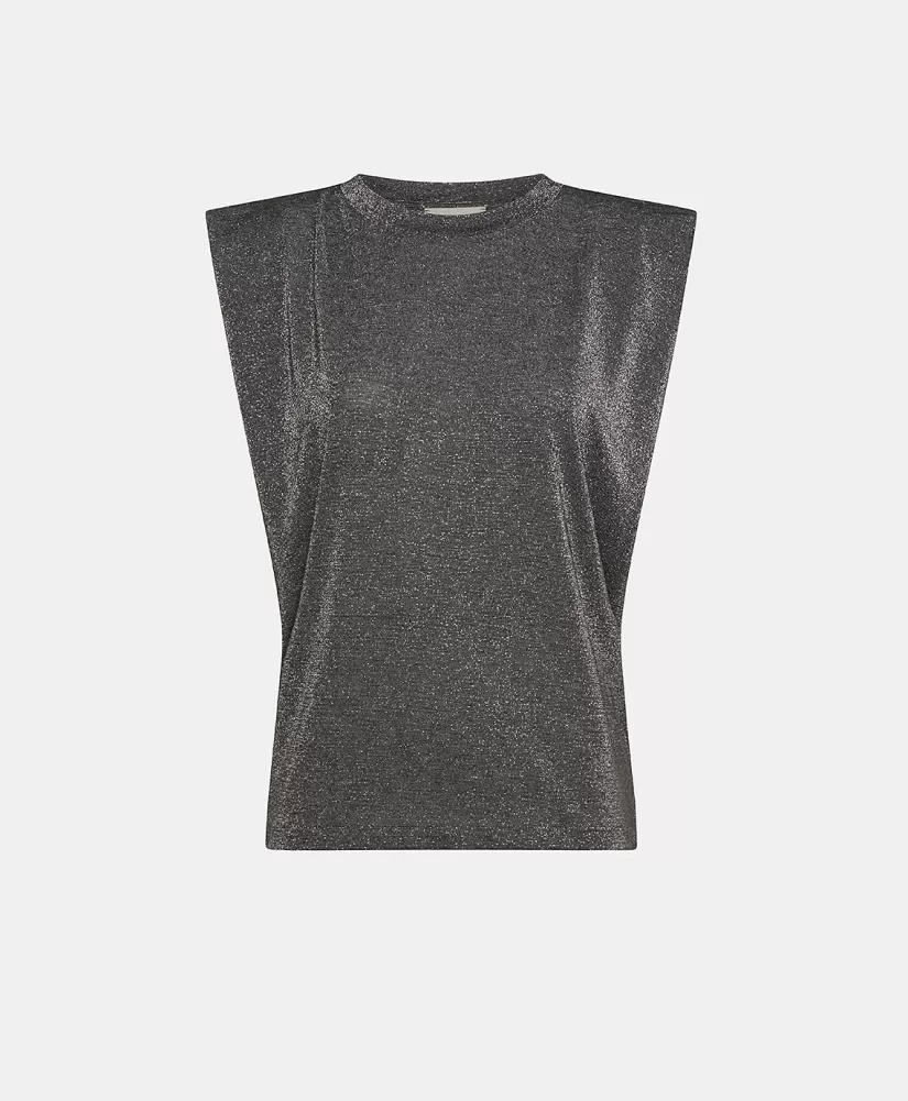 TSHIRT ENNA IN JERSEY LUREX -GRIGIO SCURO-Momoni Best Sale
