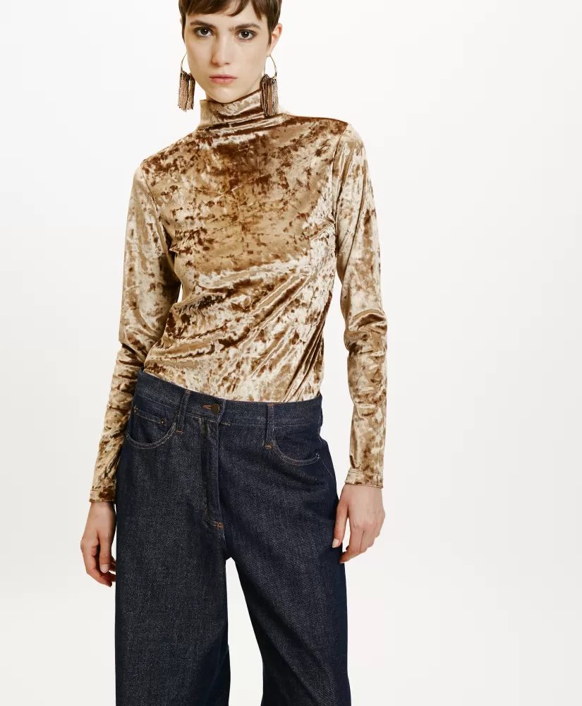 TSHIRT INE IN VELLUTO STRETCH --Momoni Online