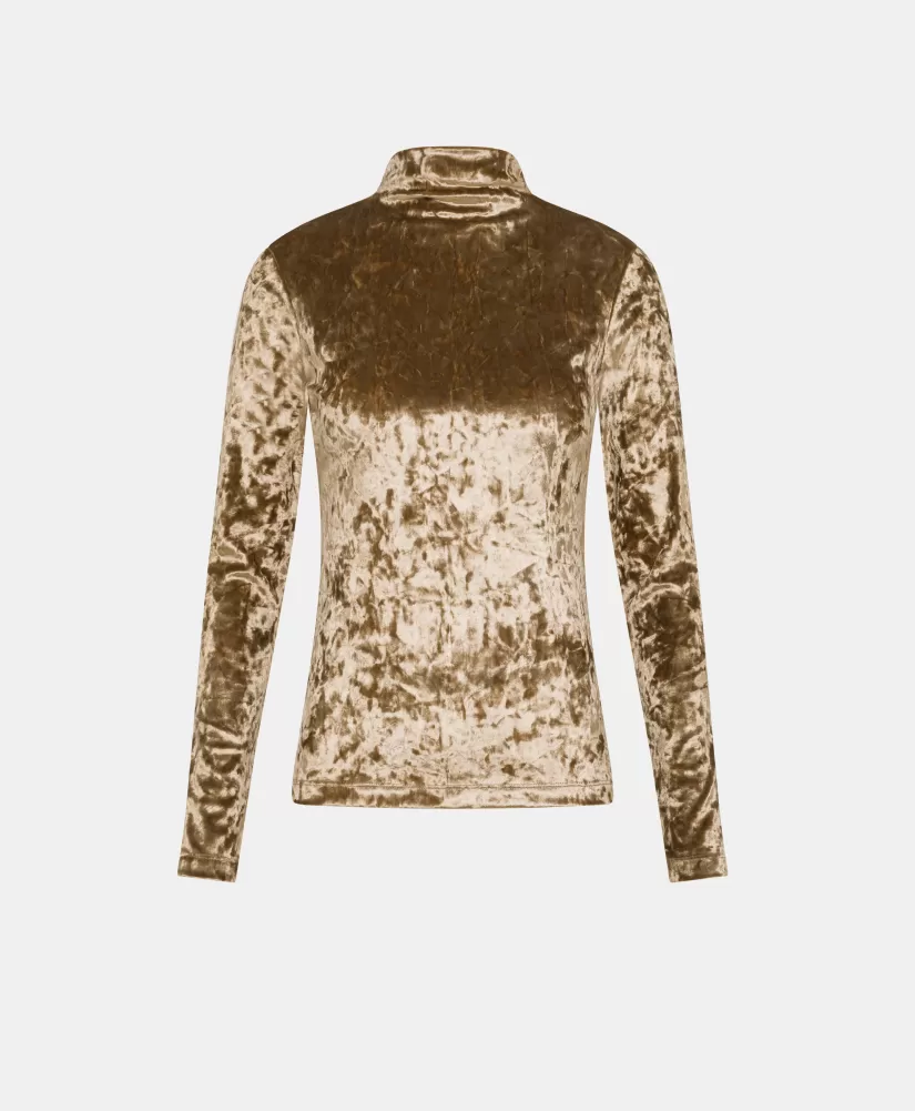 TSHIRT INE IN VELLUTO STRETCH --Momoni Online