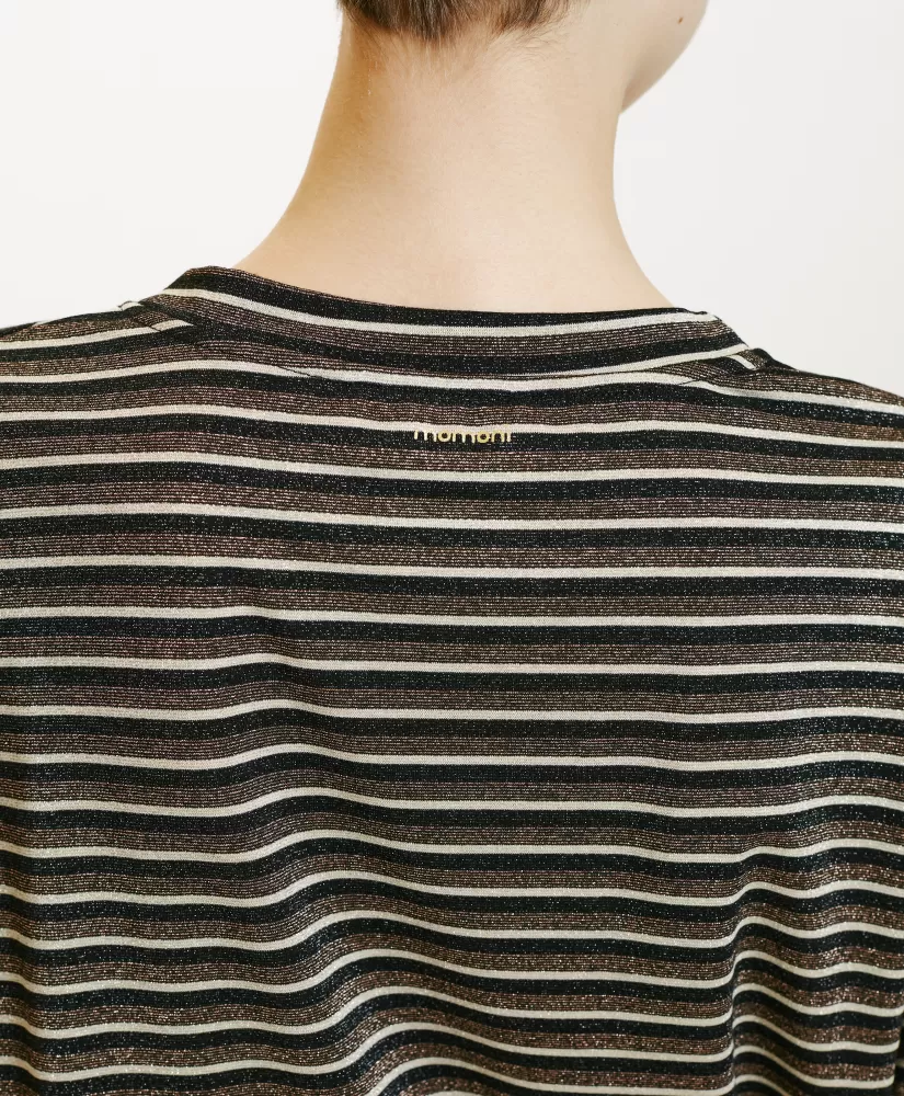 TSHIRT IORA IN JERSEY LUREX -MULTICOLORE RAME-Momoni Cheap