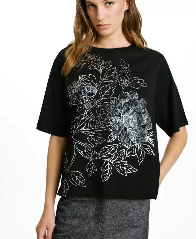 TSHIRT IORA IN JERSEY STAMPA LAMINATA--Momoni Discount