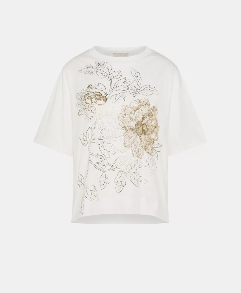 TSHIRT IORA IN JERSEY STAMPA LAMINATA--Momoni Clearance
