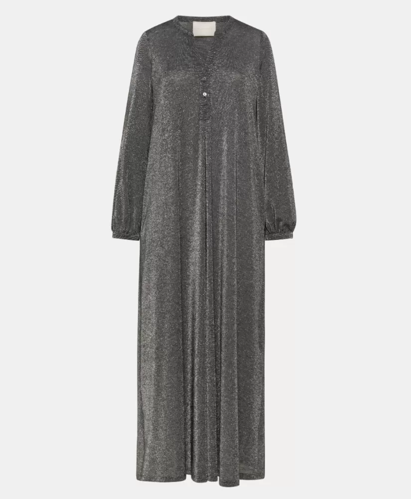 VESTITO AMEDE IN JERSEY LUREX -GRIGIO SCURO-Momoni New