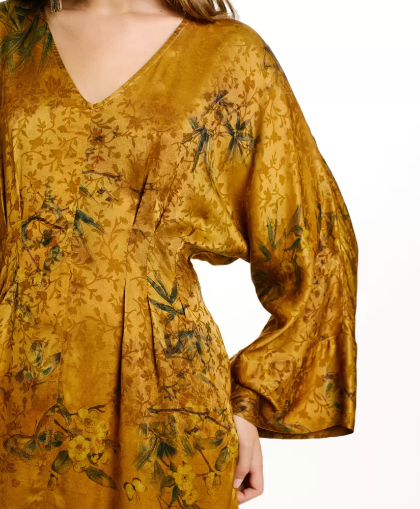 VESTITO ROMI IN VISCOSA JACQUARD STAMPATA--Momoni Discount