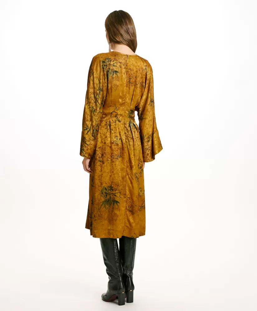 VESTITO ROMI IN VISCOSA JACQUARD STAMPATA--Momoni Discount